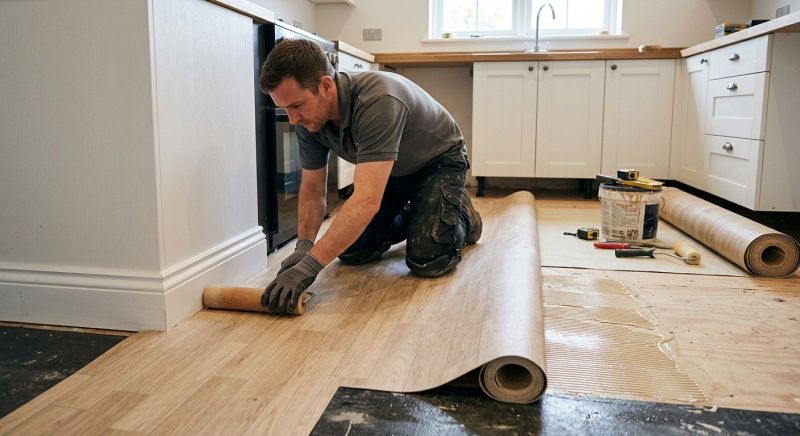 Sheet Linoleum Installation in Plano, TX