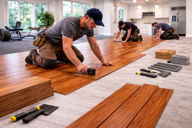 Cherry Floor Installation in Austin, TX