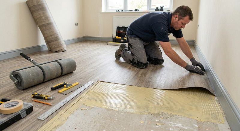 Sheet Linoleum Installation in Austin, TX