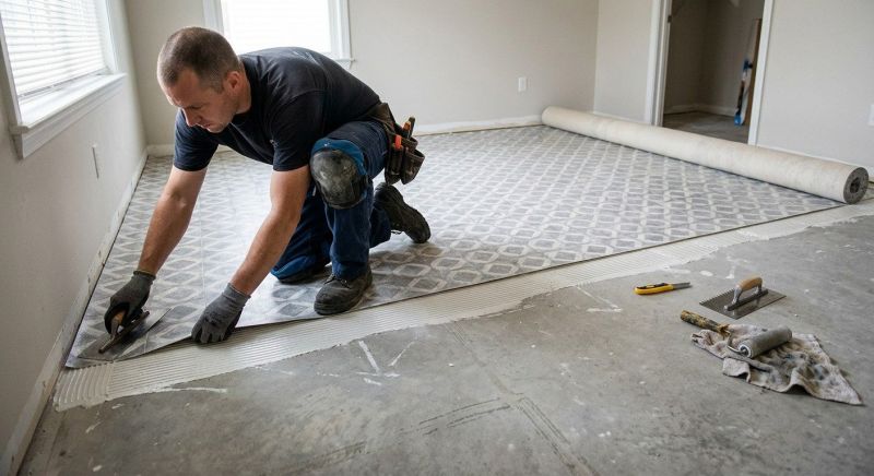 Sheet Vinyl Installation in Denton, TX