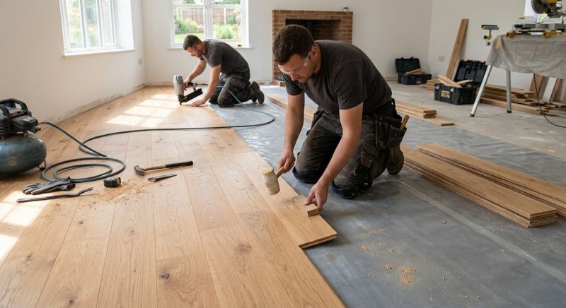 White Oak Floor Installation in Manassas, VA